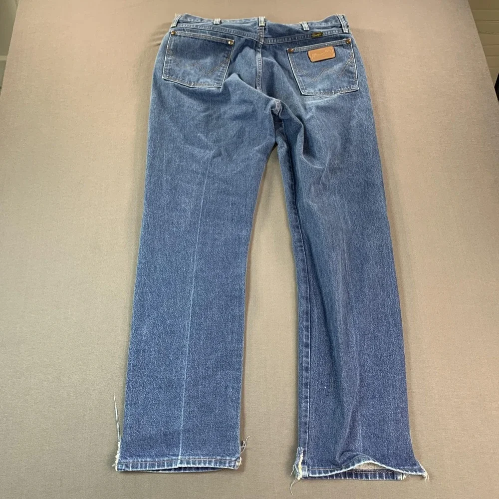 Vintage Wrangler Cowboy Cut Jeans Mens 38x32‎ Blue Denim 13MWZ USA Workwear